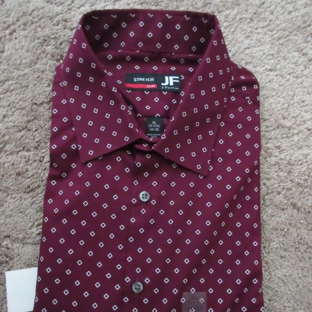 New! J. Ferrar slim stretch dress shirt